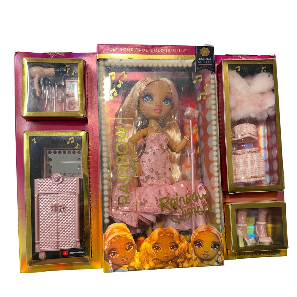 Rainbow High Rainbow Vision Sabrina St Cloud Rose Quartz Pink Doll New In Box